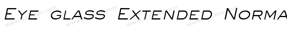 Eye glass Extended Normal字体转换